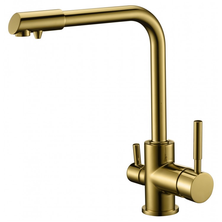 Virtuves izlietnes maisītājs dzeramajam ūdenim BLUE WATER AMANDA, AMANDA-GOLD