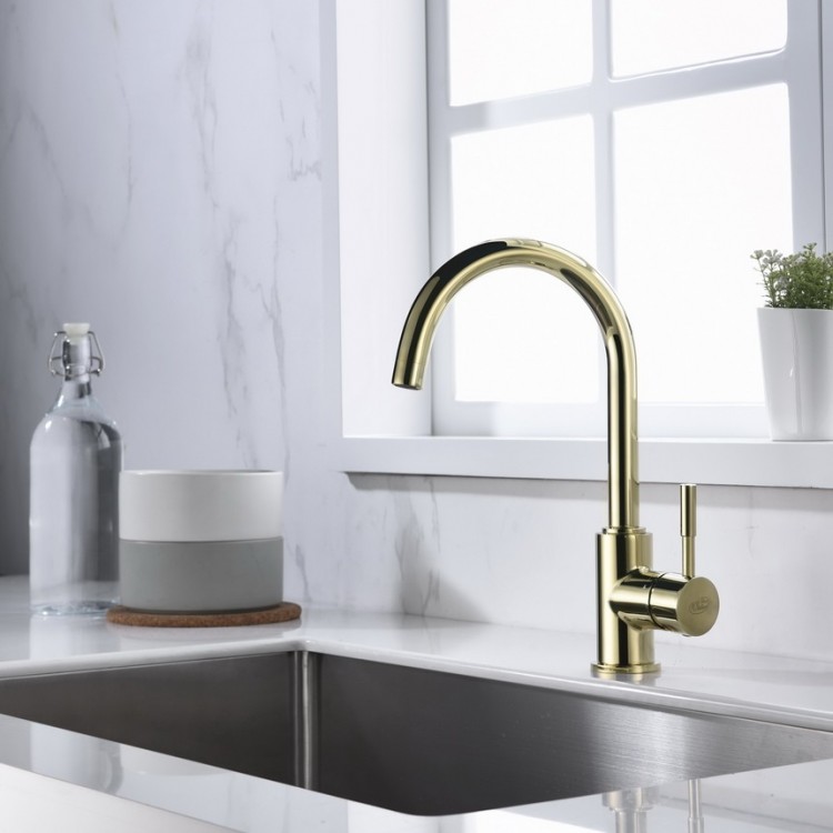 Virtuves izlietnes maisītājs BLUE WATER COLORADO-GOLD, zelts