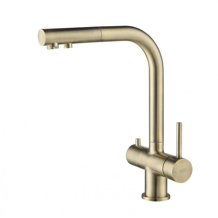 Virtuves izlietnes maisītājs dzeramajam ūdenim ar izvelkamu izteku BLUE WATER APALA, APALA-BR