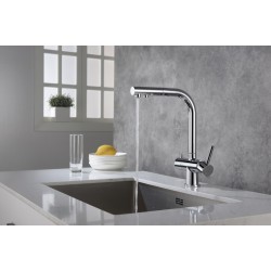 Virtuves izlietnes maisītājs dzeramajam ūdenim ar izvelkamu izteku BLUE WATER APALA, APALA-CH