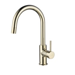 Virtuves izlietnes maisītājs ar izvelkamu izteku BLUE WATER PLAZA, zelts