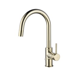 Virtuves izlietnes maisītājs ar izvelkamu izteku BLUE WATER PLAZA, zelts