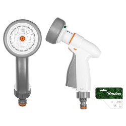 Bradas White Multi Spray Regulējama laistīšanas pistole, 5 režīmi, WL-EN7TK