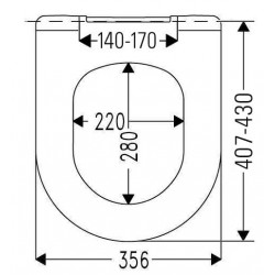 Tualetes poda vāks ar Soft Close Cedo Lido Beach