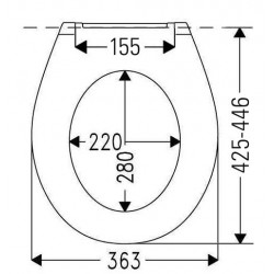 Tualetes poda vāks ar Soft Close Cedo Pensacola Beach