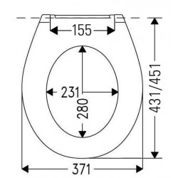 Tualetes poda vāks Cedo Universal