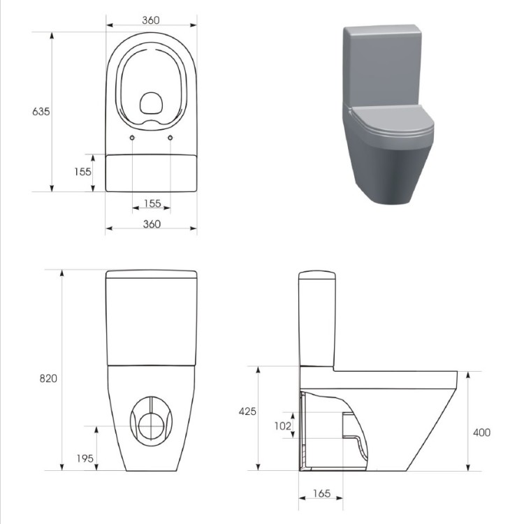 Tualetes pods Cersanit Crea Oval Clean On ar Soft Close vāku