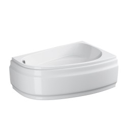 Stūra vanna Cersanits JOANNA 150x95 cm ar paneli, labā puse