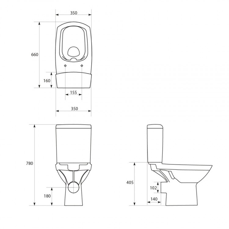 Tualetes pods Cersanit Carina Clean On ar Soft Close vāka, 123026K