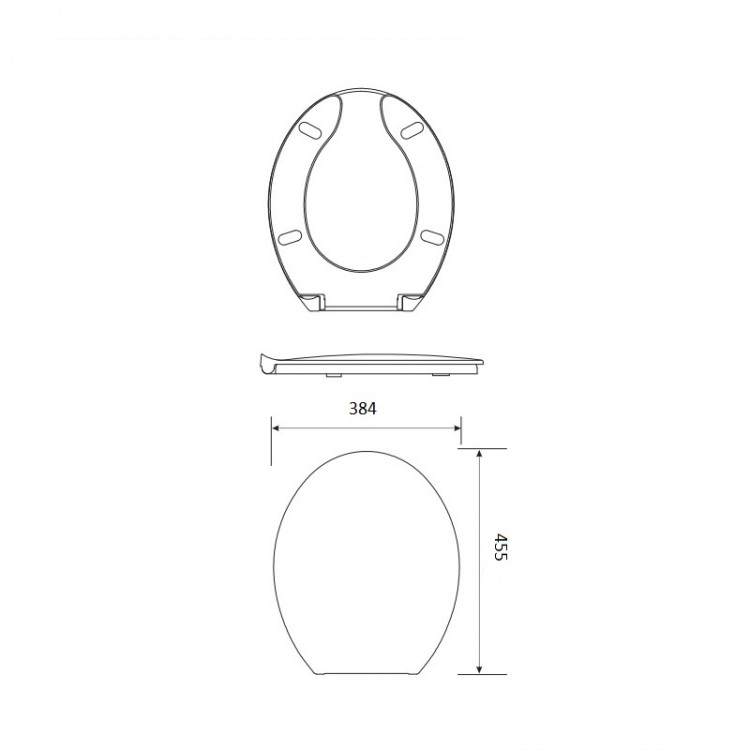 Tualetes poda vāks Cersanit ETIUDA, balts