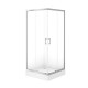 Dušas stūris kvadrātveida Cersanit Brasco SQR ar paliktni TAKO 90x90 cm, hroms