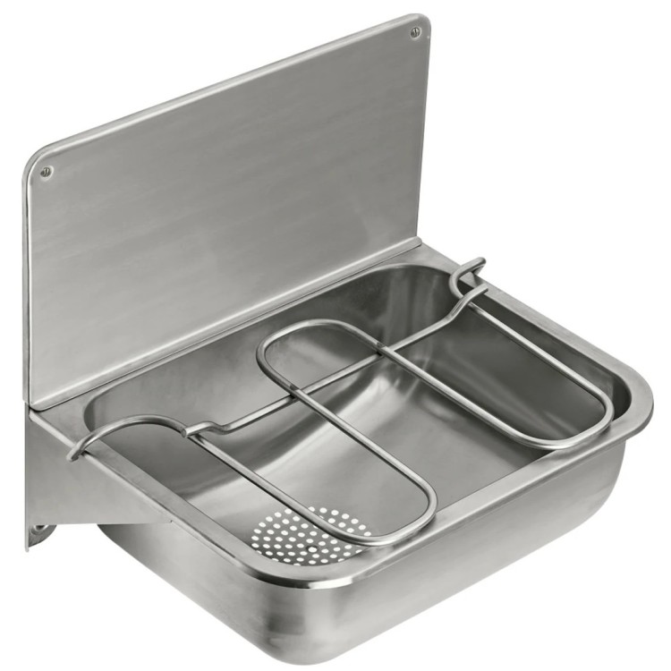 Saimniecības izlietne Contura Steel CU44 441x338 mm, ar režģi