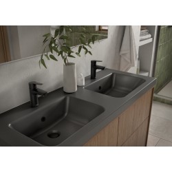 Izlietnes maisītājs Damixa CORE ar Pop Up noteci, matēts melns