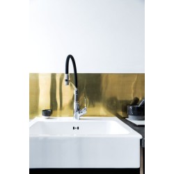 Virtuves izlietnes maisītājs Damixa Rowen ar elastīgu izteku un ventili, hroms 671580000