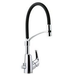 Virtuves izlietnes maisītājs Damixa Rowen ar elastīgu izteku un ventili, hroms 671580000