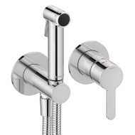 Iebūvējamais maisītājs ar bidetta dušu Damixa Silhouet, virsapmetuma daļa, hroms