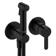 Iebūvējamais maisītājs ar bidetta dušu Damixa Silhouet, virsapmetuma daļa, matēts melns