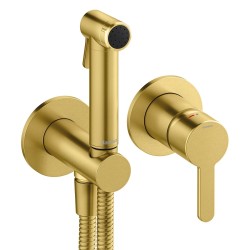 Iebūvējamais maisītājs ar bidetta dušu Damixa Silhouet, virsapmetuma daļa, matēts misiņš