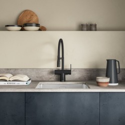 Virtuves izlietnes maisītājs Damixa Silhouet Touchless Pro ar bezkontakta funkciju, matēts melns, 74162