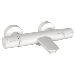 Vannas un dušas termostata maisītājs Damixa Silhouet, matēts balts