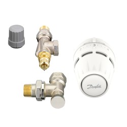 Komplekts ar Danfoss Regus® sensoru, RA-FN vārstu un RLV-S noslēgvārstu, aksiāls