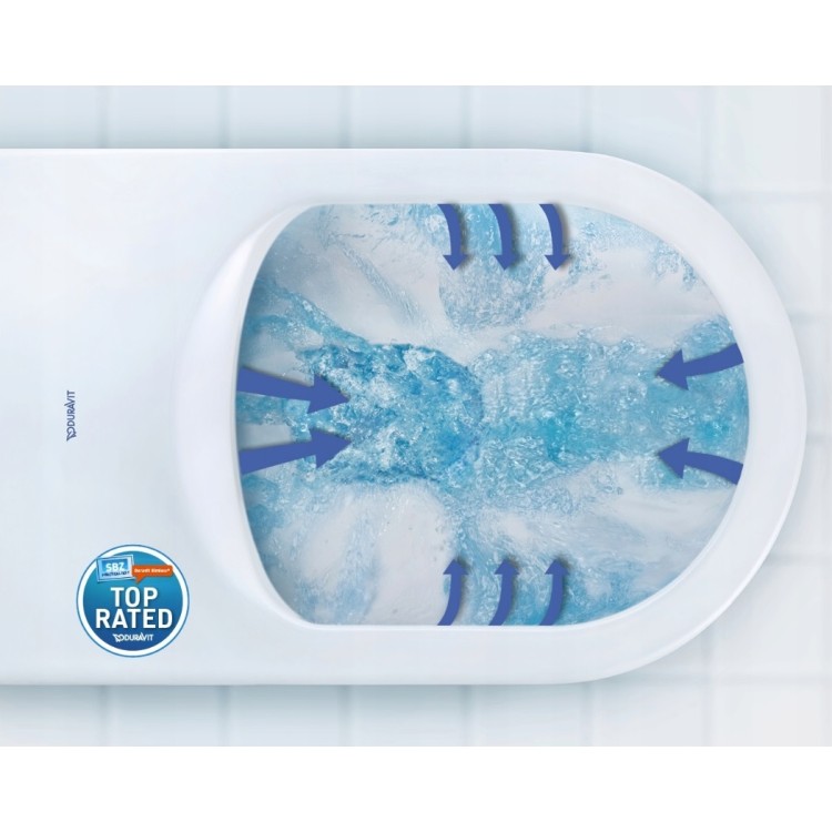 Tualetes pods piekaramais Duravit Architec Rimless ar Soft Close vāku, melns matēts