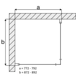 Dušas stūris taisnstūra Duschy BASIC 80x90, 5241-80/5241-90