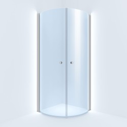 Dušas stūris pusapaļš Duschy BASIC 800x800 mm, 5245-80