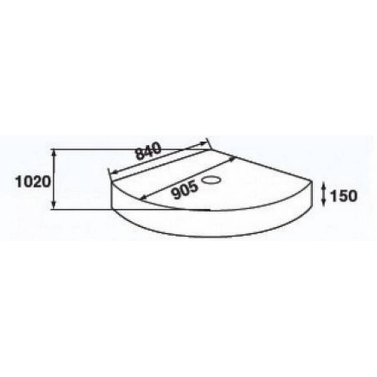 Dušas stūris pusapaļš Duschy 90x90 cm ar paliktni, hroms/caurspīdīgs