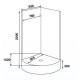Dušas stūris pusapaļš Duschy 90x90 cm ar dziļo paliktni, hroms/caurspīdīgs