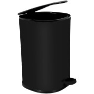Atkritumu tvertne 5L Duschy Flortis, melns matēts 988-20