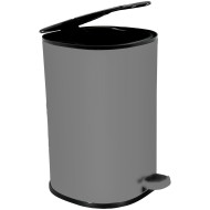 Atkritumu tvertne 5L Duschy Flortis, pelēks matēts 988-25