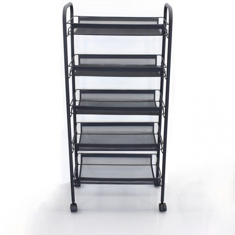 Ratiņi ar pieciem plauktiem Duschy ROLLO, 524-25