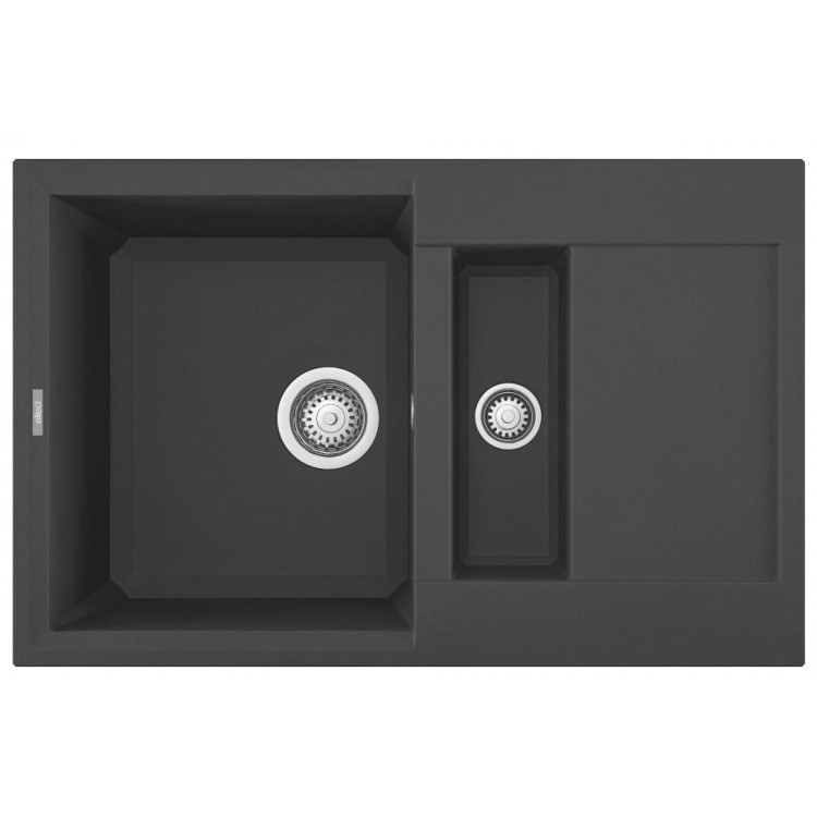 Virtuves izlietne Elleci Easy-325 78x50cm, čuguns metālika