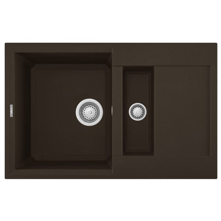 Virtuves izlietne Elleci Easy-325 78x50cm, espresso metālika