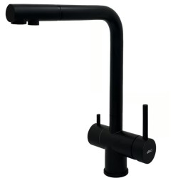 Virtuves izlietnes maisītājs dzeramajam ūdenim Elleci Tourmaline, melns