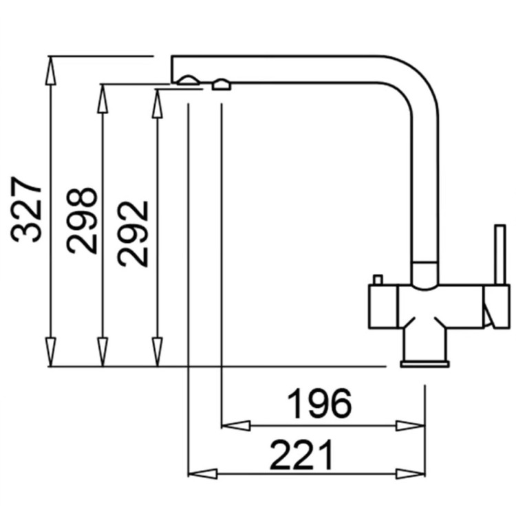 Virtuves izlietnes maisītājs dzeramajam ūdenim Elleci Tourmaline, inox