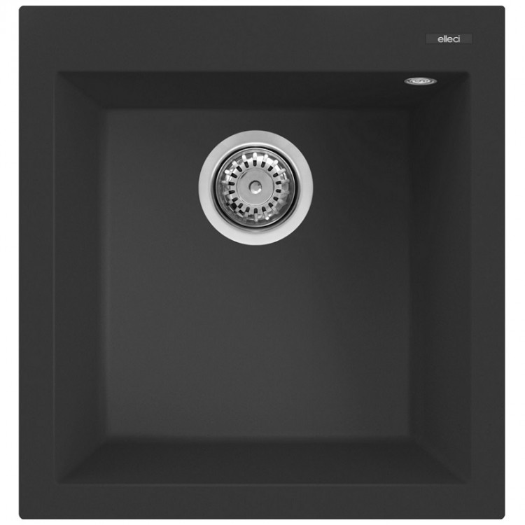 Virtuves izlietne Elleci QUADRA 102 47x50cm, melna