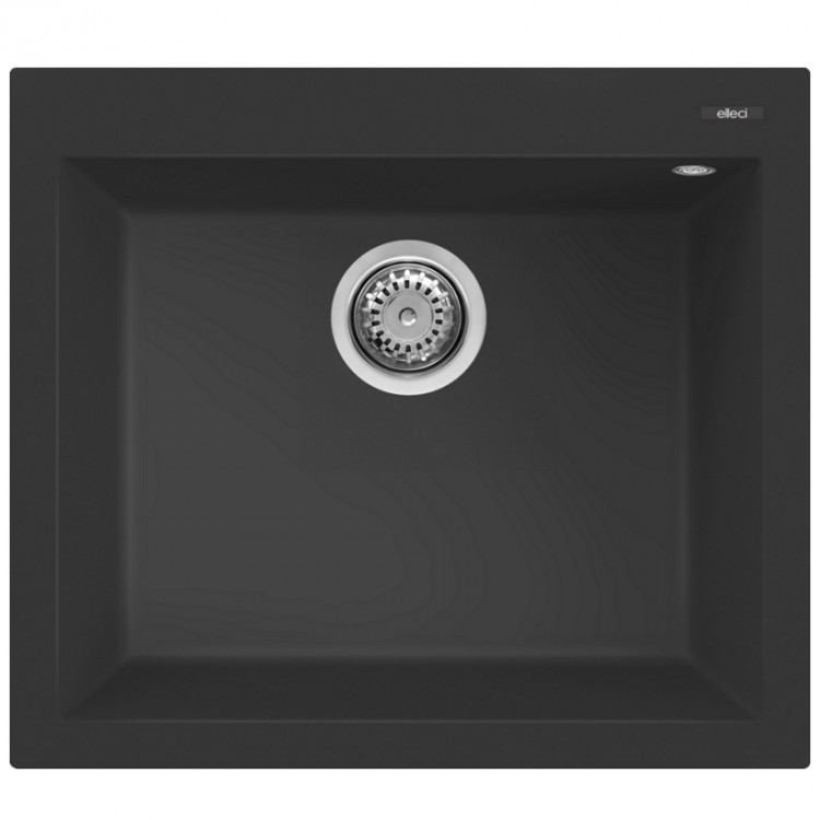 Virtuves izlietne Elleci QUADRA 105 57x50cm, melna