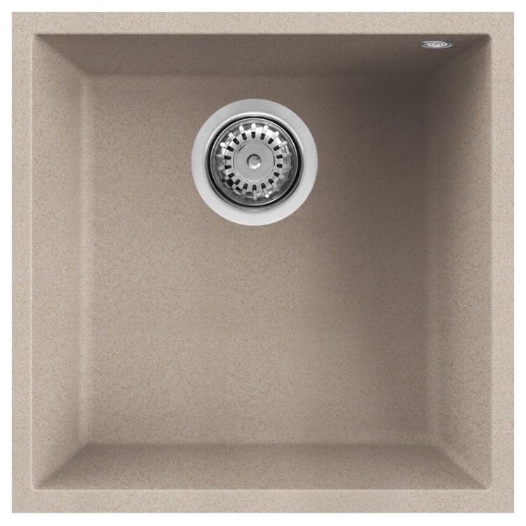 Virtuves izlietne Elleci Quadra-102 440x440 mm, pabūvējama, beige