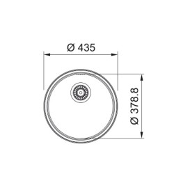 Virtuves izlietne FRANKE RONDA Ø 43.5 cm, ROX 610/110-38 pulēta