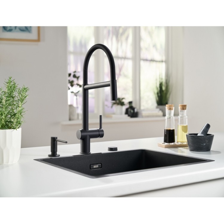 Virtuves izlietnes maisītājs FRANKE Semi-Pro, melns matēts