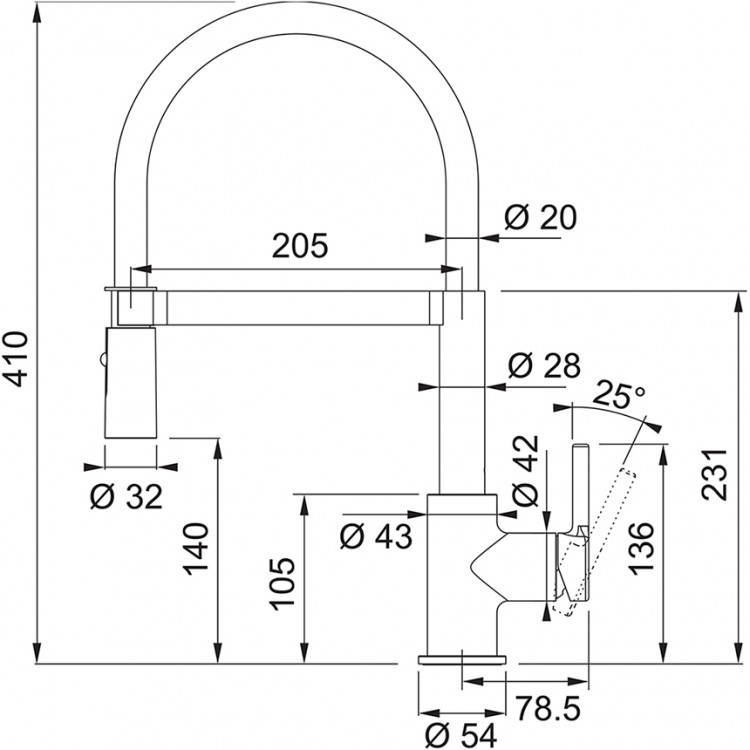 Virtuves izlietnes maisītājs FRANKE LINA SEMI PRO, 115.0626.085