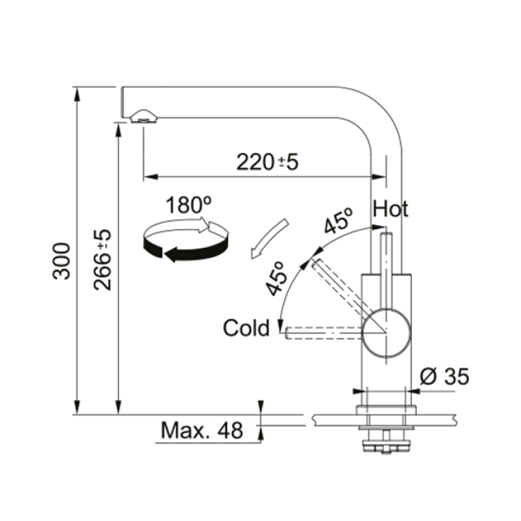 Virtuves izlietnes maisītājs FRANKE SMART GLENDA, 115.0706.985
