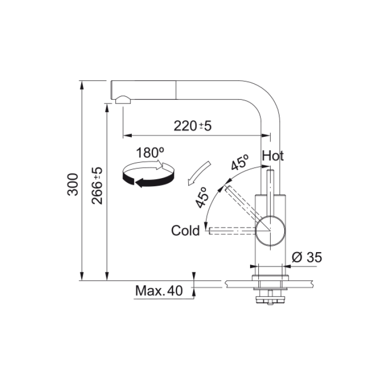 Virtuves izlietnes maisītājs FRANKE SMART GLENDA, 115.0706.986
