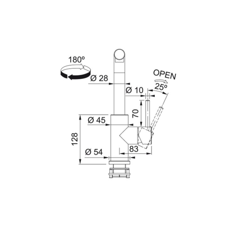 Virtuves izlietnes maisītājs FRANKE SMART GLENDA, 115.0706.986