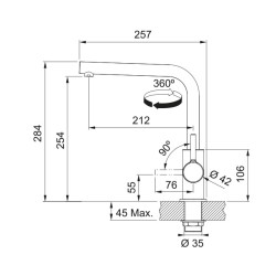 Virtuves izlietnes maisītājs FRANKE LINA L, 115.0728.478