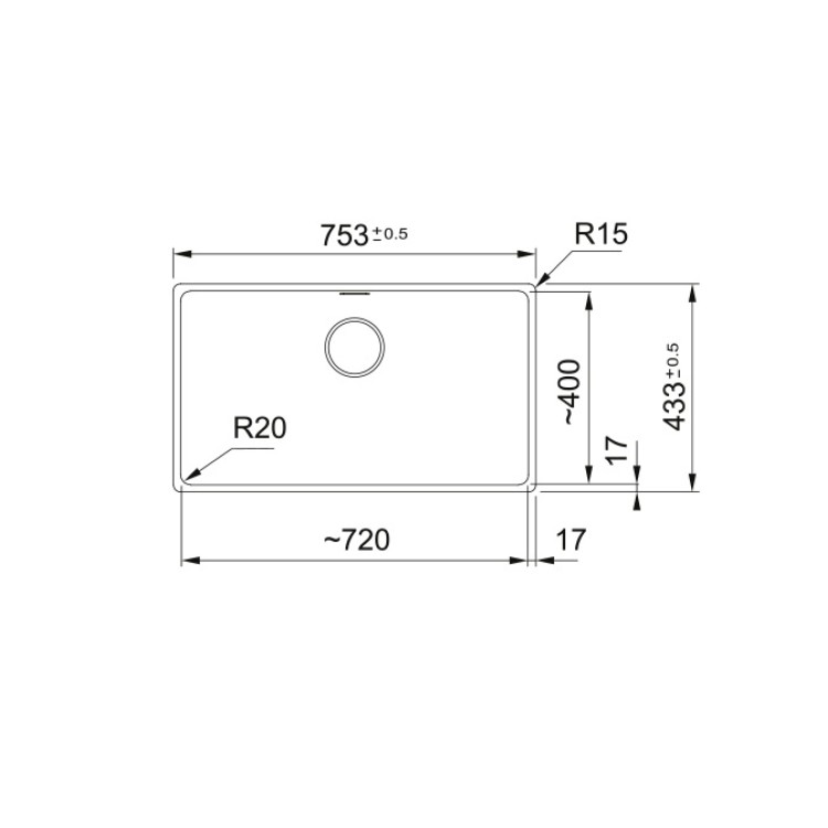 Virtuves izlietne FRANKE MARIS 75x43 cm, MRG 210-72