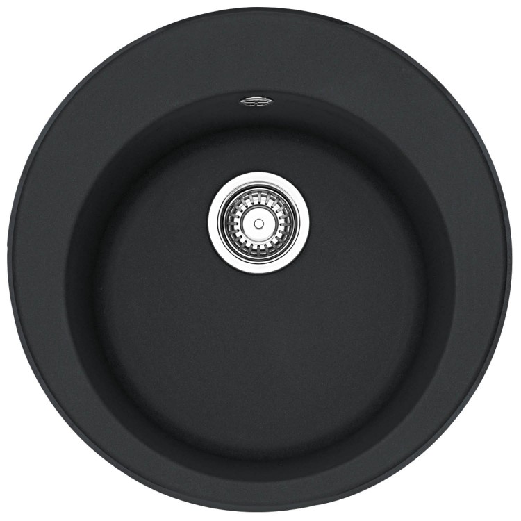 Virtuves izlietne FRANKE RONDA 51cm manual, ROG 610-41, melna matēta