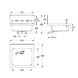KWC Keitele Saimniecības izlietne 505x488x150mm